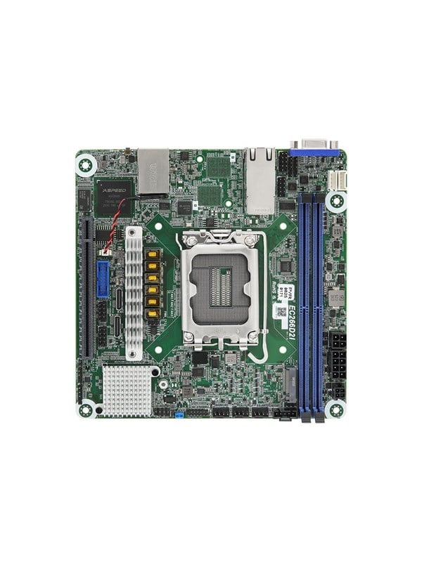 ASRock Rack EC266D2I - motherboard - mini ITX - LGA1700 Socket - C266 Bundkort - Intel C266 - Intel LGA1700 - DDR5 RAM - Mini-ITX