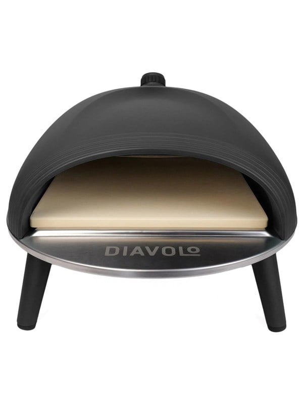 Delivita Diavolo Gas-Fired Pizza Oven Black