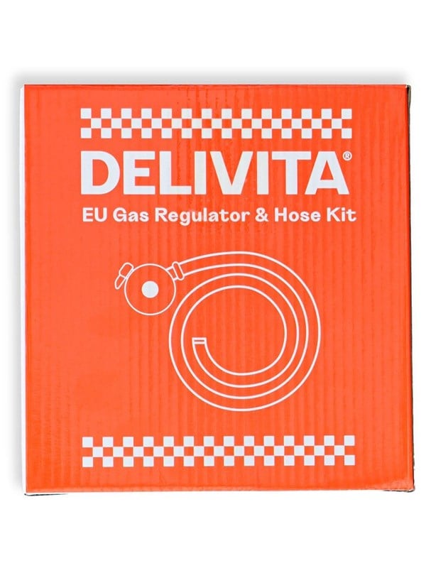 Delivita Gas Regulator & Hose Kit 50mbar DE+AT+LU
