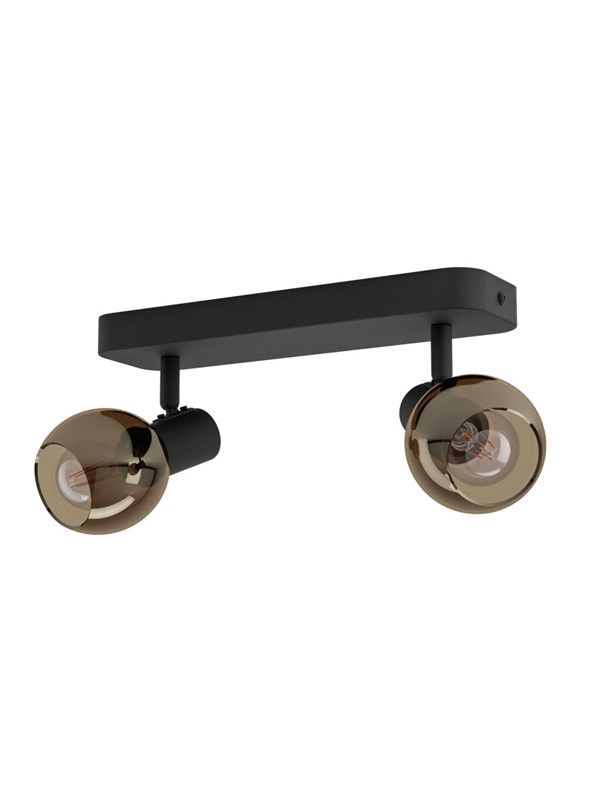 EGLO CASTELLAZO SPOTSKINNE L300 2L E14 SORT/KOBBER