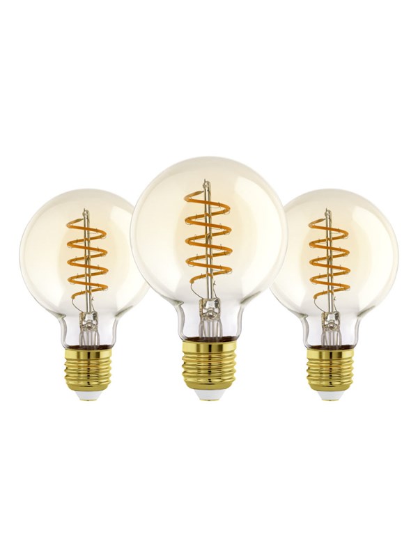 EGLO LED pære E27 G80 AMBER 2200K 500LM 3STK E27