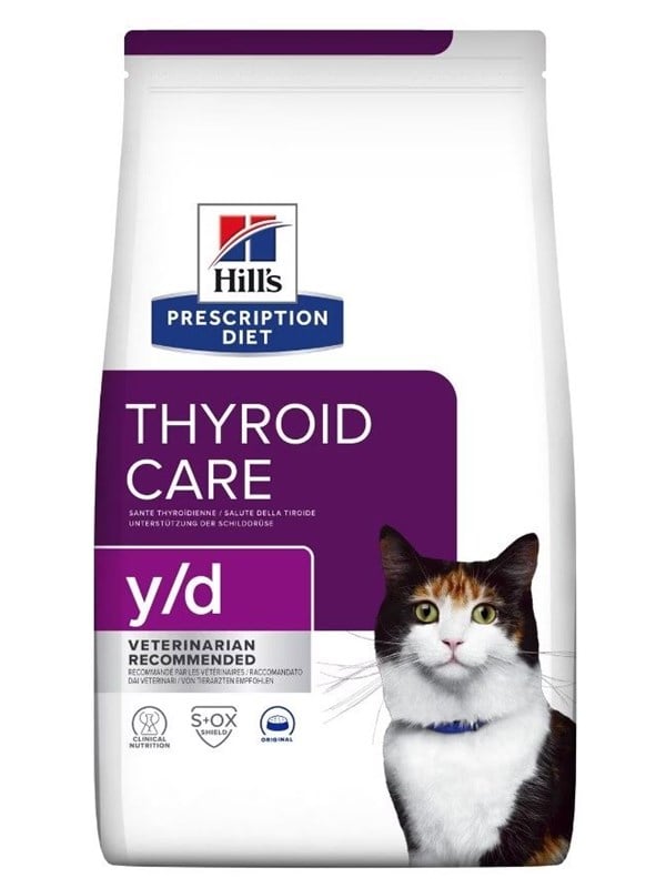 Diættørfoder til kat Hill's Prescription Diet Thyroid Care y/d - 3 kg