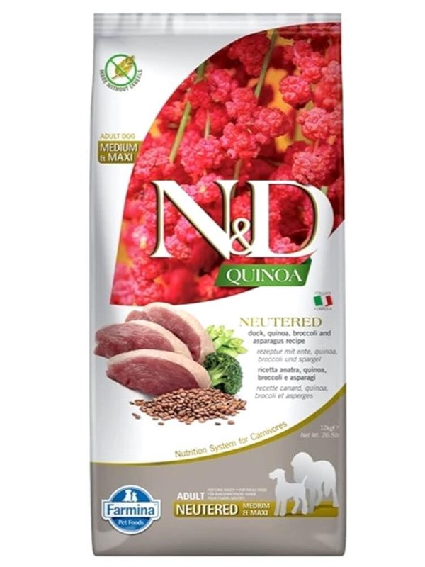 Farmina ND DOG QUINOA NEUTERED Duck MEDIUM Maxi 12 kg