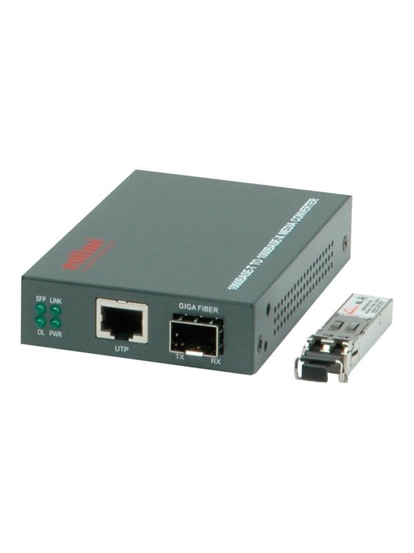 Mediekonverter ROLINE Gigabit RJ-45 til LC inkl. mini-GBIC