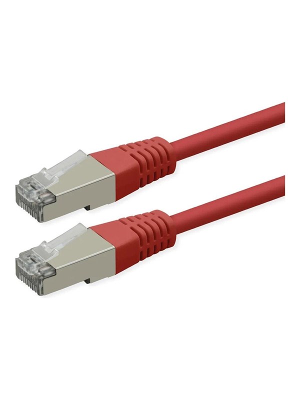 Patchkabel ROLINE Cat.6 Class E PoE S/FTP PiMF - rød 0,5 m