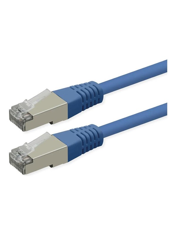 Patchkabel ROLINE Cat.6 Class E PoE S/FTP PiMF - blå 0,5 m