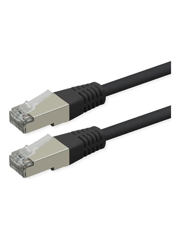 Patchkabel ROLINE Cat.6 Class E PoE S/FTP PiMF - sort, 7 m