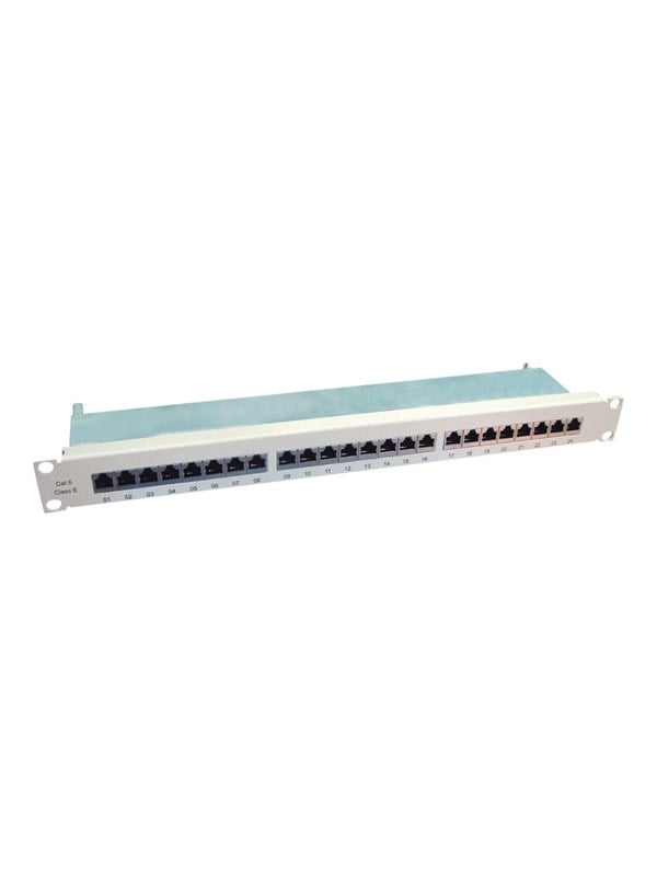 Patchpanel VALUE Cat.6 Class E 19" 24-port skærmet - grå