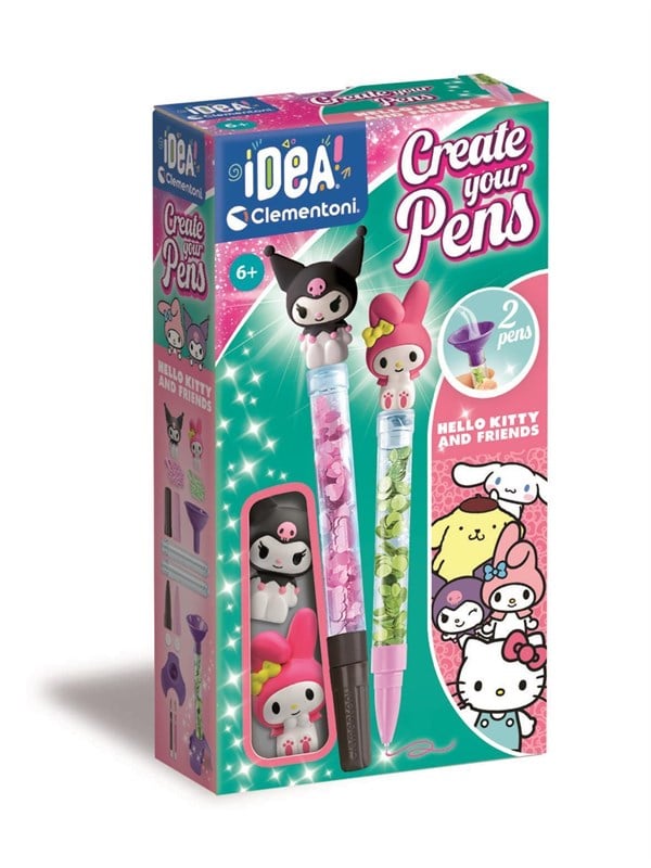 Idea Clementoni - Create Your Pens - Helly Kitty, My Melody & Kuromi