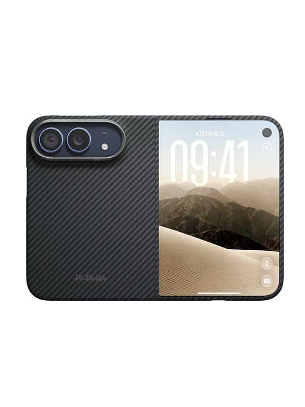 PITAKA Edge Case Full Set - Black/Grey Twill - iPhone Duo