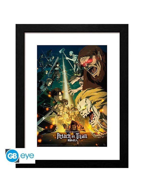 GB Eye - Attack On Titan - S4 Key Art 3 - Framed Print - Billede