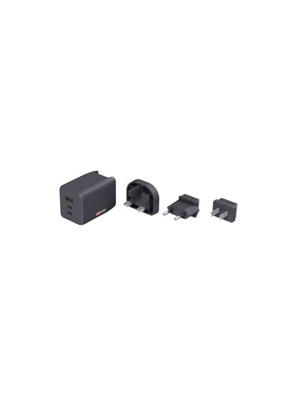 SKross Klip Pro Multihead 100W GaN UniCharger - USB-A + 2xUSB-C - EU-US-UK Plug