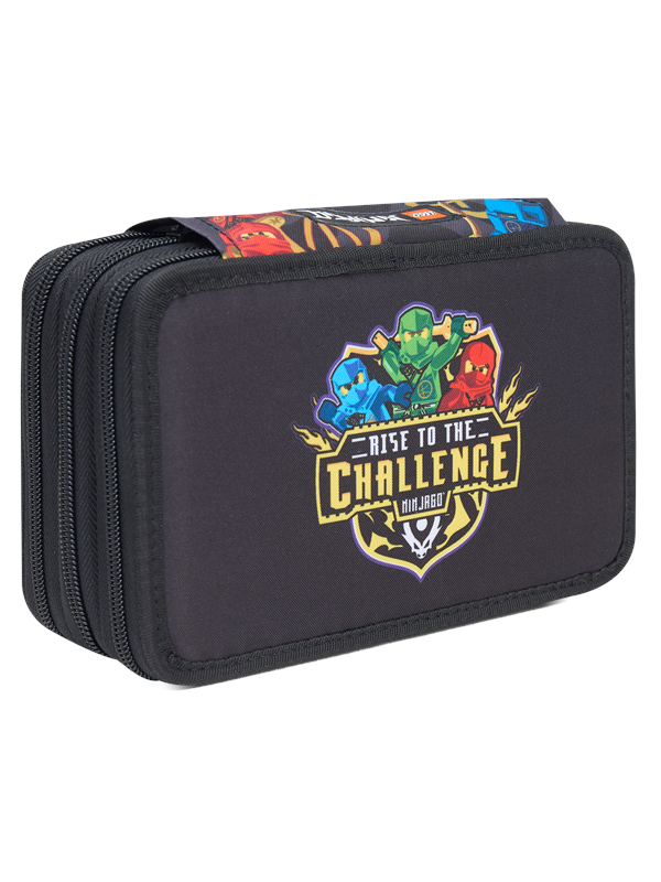 LEGO ® NINJAGO®, RISE TO THE CHALLENGE penalhus i 3 lag med indhold