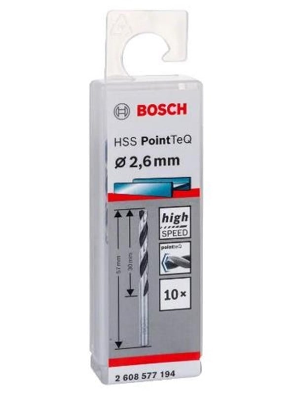Bosch Metalbor Pointtec HSS-R 2,6mm 10stk - 2608577194