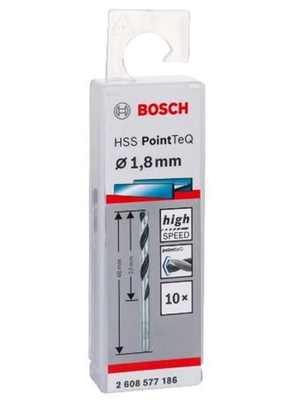 Bosch Metalbor Pointtec HSS-R 1,8mm 10stk - 2608577186