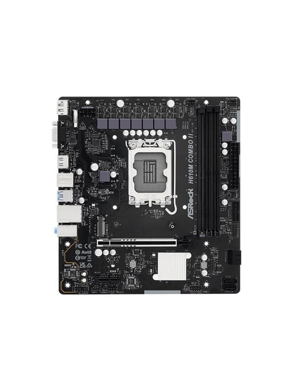 ASRock H610M COMBO II - motherboard - micro ATX - LGA1700 Socket - H610 Bundkort - Intel H610 - Intel LGA1700 - DDR5 RAM - Micro-ATX