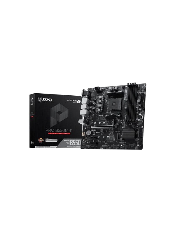 MSI PRO B550M-P Bundkort - AMD B550 - AMD AM4 - DDR4 RAM - ATX