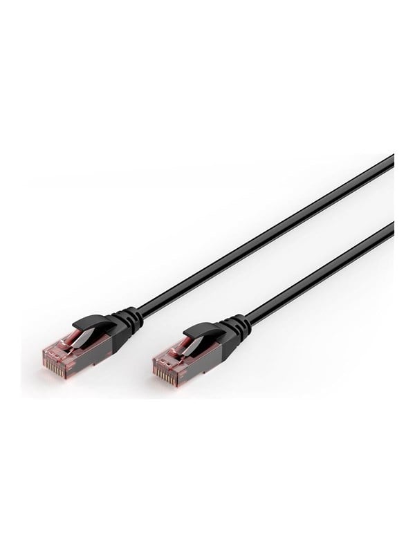 DIGITUS patch cable - 5 m - black - Sort