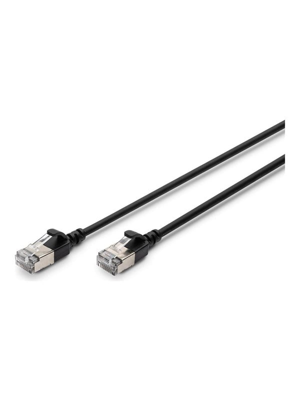 DIGITUS patch cable - 5 m - black - Sort