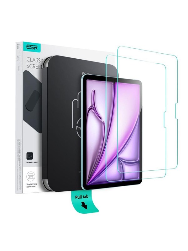 ESR UltraFit Tempered Glass 2-pack for iPad Air 11" (2024/2025/2026)