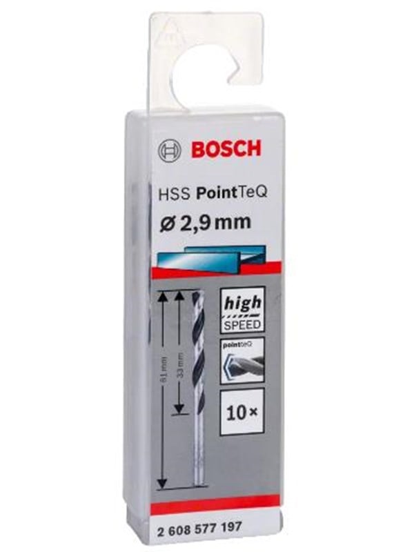Bosch Metalbor Pointtec HSS-R 2,9mm 10stk - 2608577197