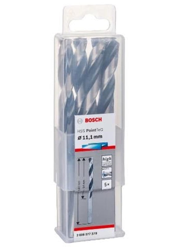Bosch Metalbor Pointtec HSS-R 11,1mm 5stk - 2608577279