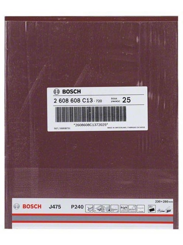Bosch Accessories J475 2608608C13 Slibeblad Kornstørrelse 240 (B x H) 230 mm x 280 mm 1 stk