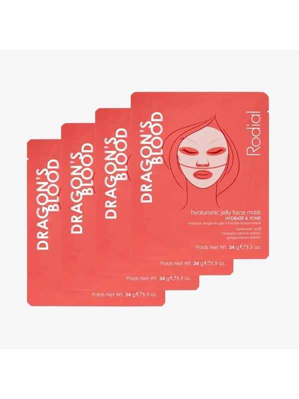 Rodial Dragon's Blood Hyaluronic Jelly Face Mask Pack of 4