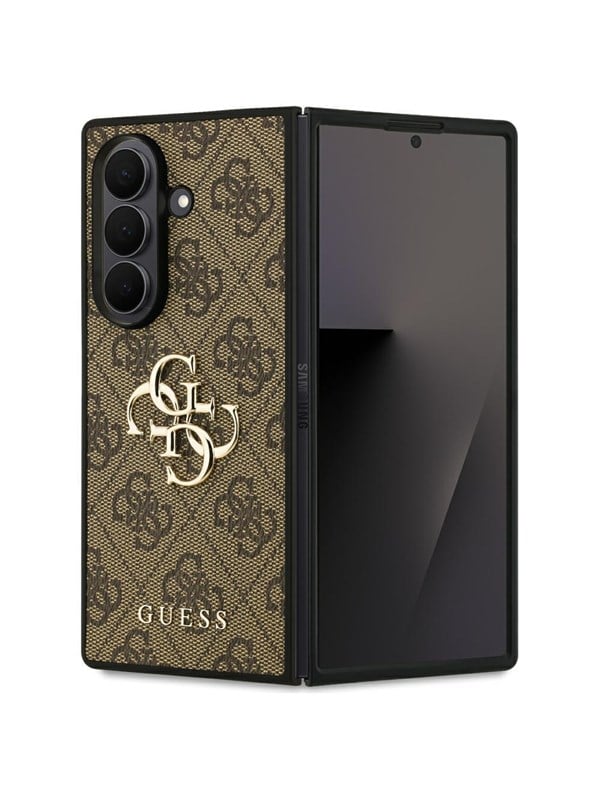GUESS Big 4G Logo Classic Logo Case for Samsung Galaxy Z Fold7 - Brown