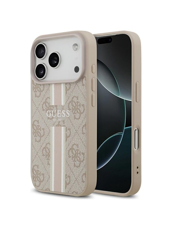 GUESS 4G Printed Stripes MagSafe Case for iPhone 17 Pro - Pink