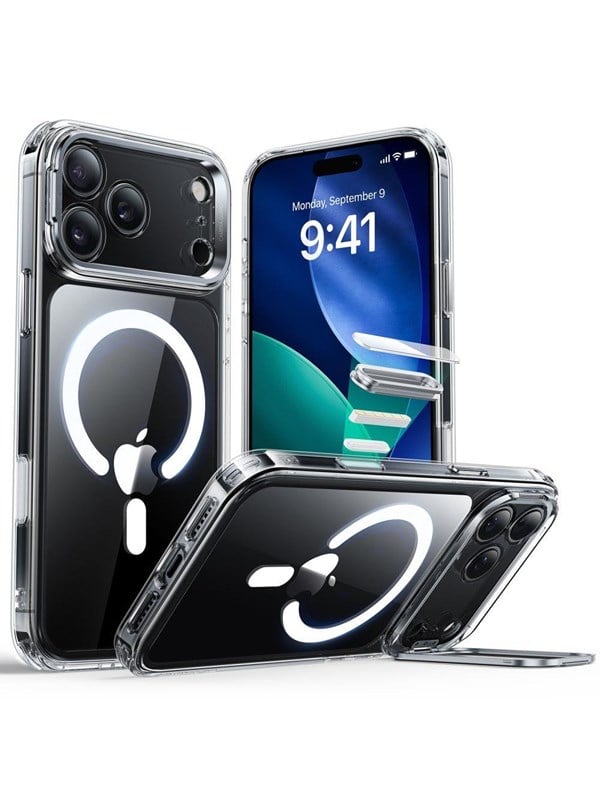 ESR Classic Hybrid Kickstand MagSafe Case for iPhone 17 Pro Max - Clear