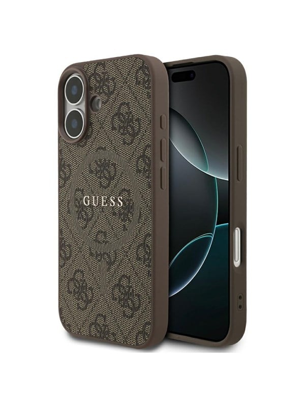 GUESS 4G Ring Classic Logo MagSafe Case for iPhone 17 - Brown