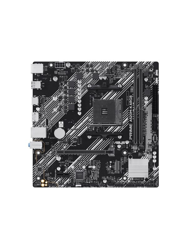 ASUS PRIME A520M-K ARGB Bundkort - AMD A520 - AMD AM4 - DDR4 RAM - Micro-ATX
