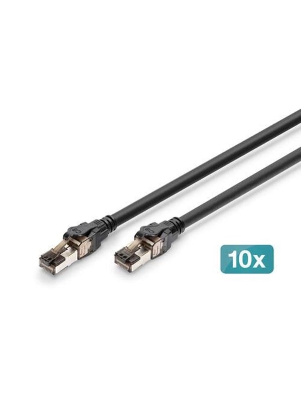 DIGITUS patch cable - 5 m - black - Sort