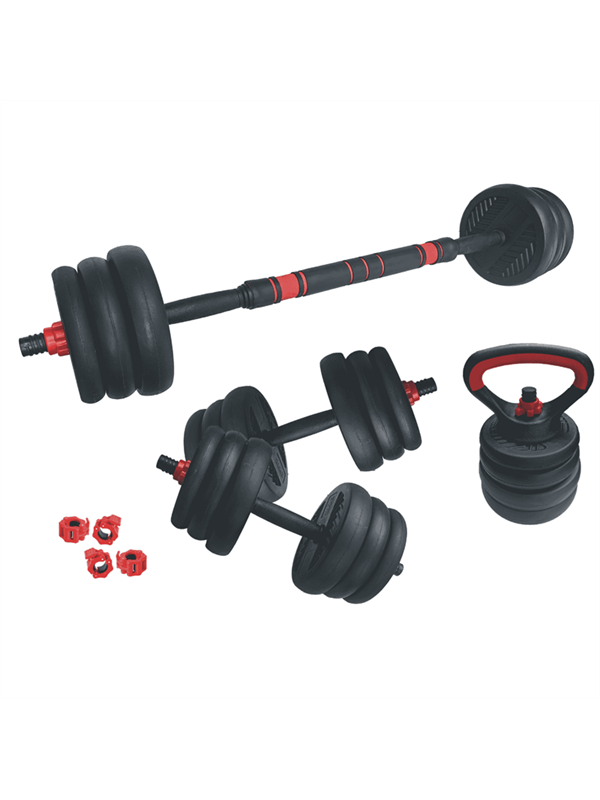 ASG Vægtsæt 30 kg. Sort/Rød