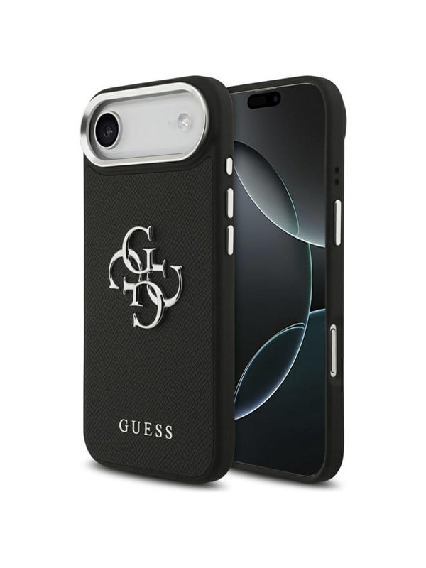 Case Guess Grained Big 4G Classic Logo for iPhone 17 Air black