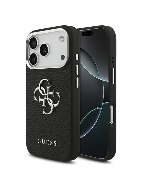 GUESS Grained Big 4G Classic Logo case for iPhone 17 Pro - black