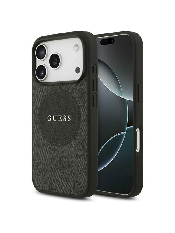 GUESS 4G Circle Classic Logo MagSafe case for iPhone 17 Pro - black