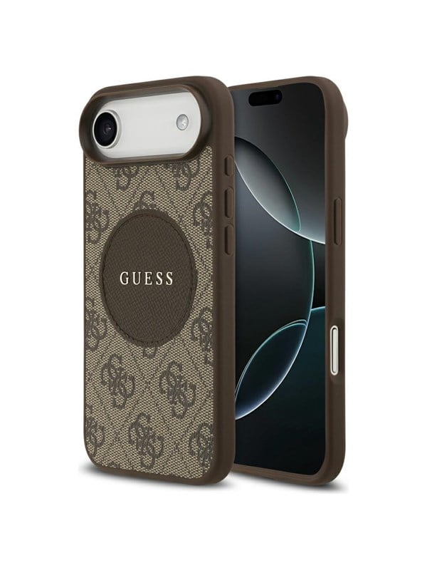GUESS 4G Circle Classic Logo MagSafe case for iPhone Air - brown