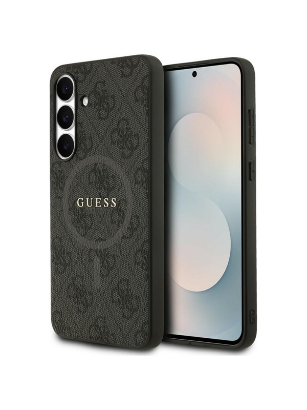 GUESS 4G Ring Classic Logo MagSafe case for Samsung Galaxy S25 FE - black billede