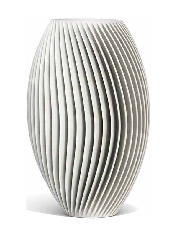 Simiu - LAMEL vase - 18 cm - Lysegrå
