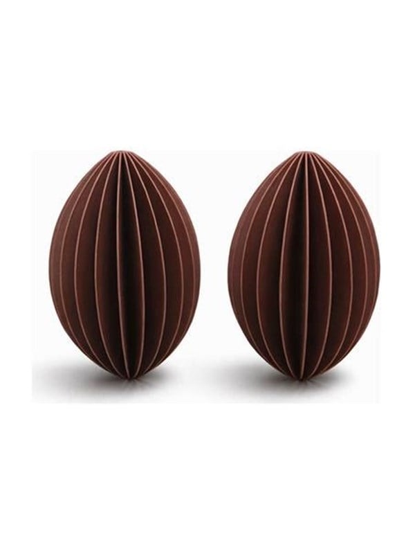 Simiu - Juleophæng - 6 cm - Oval - Bordeaux Rød - 2 pak