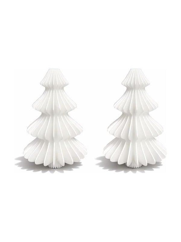 Simiu - Juleophæng - 6 cm - Grantræ - Silkehvid - 2 pak