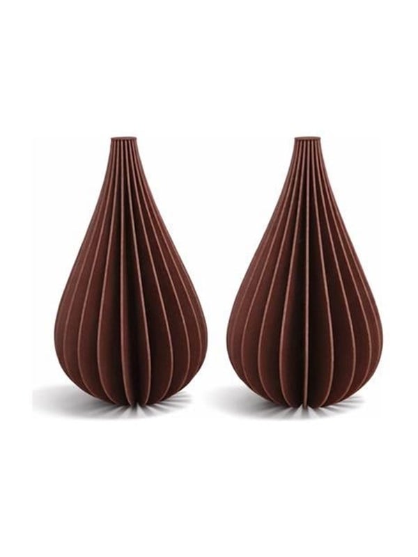 Simiu - Juleophæng - 6 cm - Dråbe - Bordeaux Rød - 2 pak