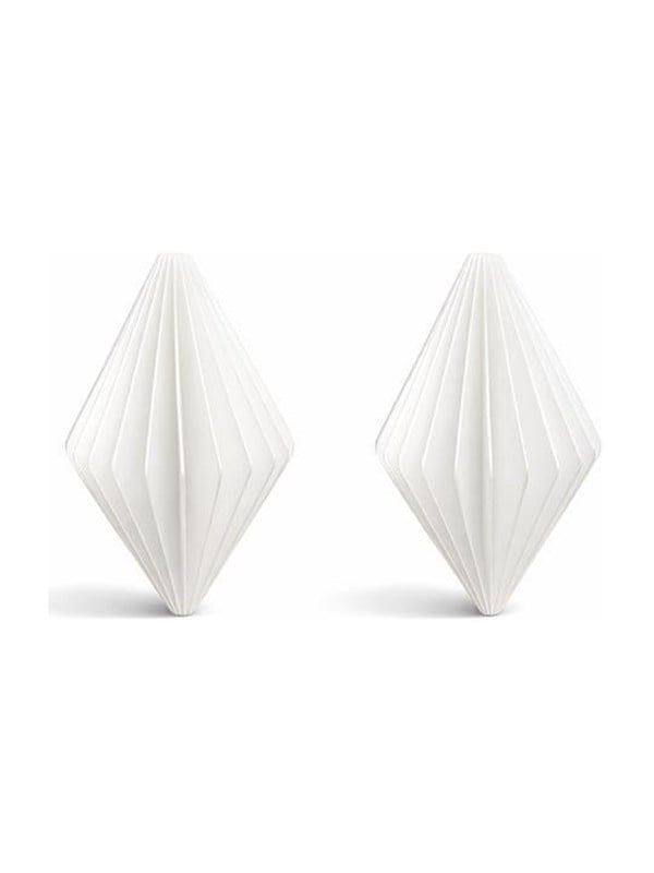 Simiu - Juleophæng - 6 cm - Diamant - Silkehvid - 2 pak