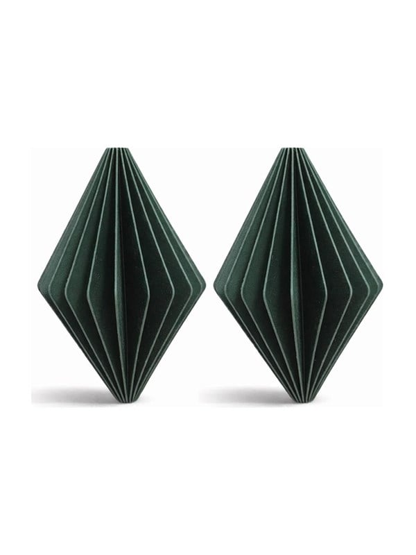 Simiu - Juleophæng - 6 cm - Diamant - Grøn - 2 pak