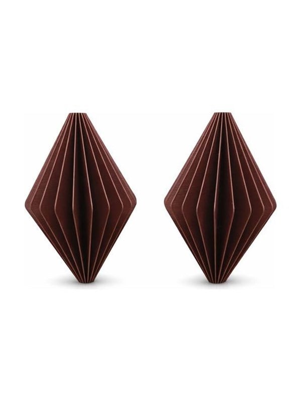 Simiu - Juleophæng - 6 cm - Diamant - Bordeaux Rød - 2 pak