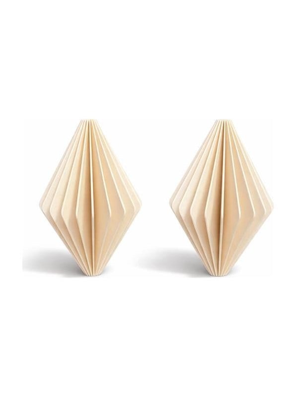 Simiu - Juleophæng - 6 cm - Diamant - Beige - 2 pak
