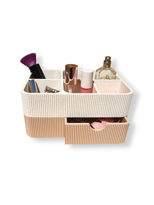 Simiu - Drawia - makeup opbevaring - Beige-marmor/beige