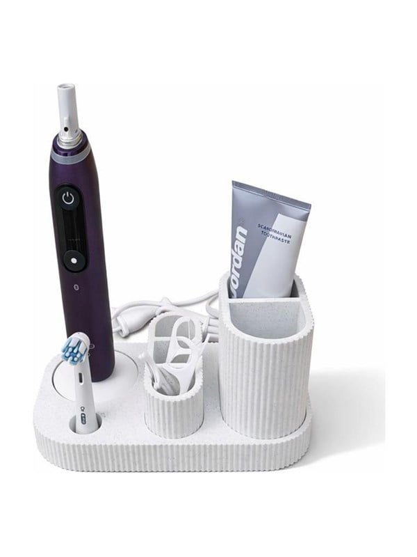 Simiu - DENTIA - Oral-B iO Tandbørsteholder - Hvid-marmor